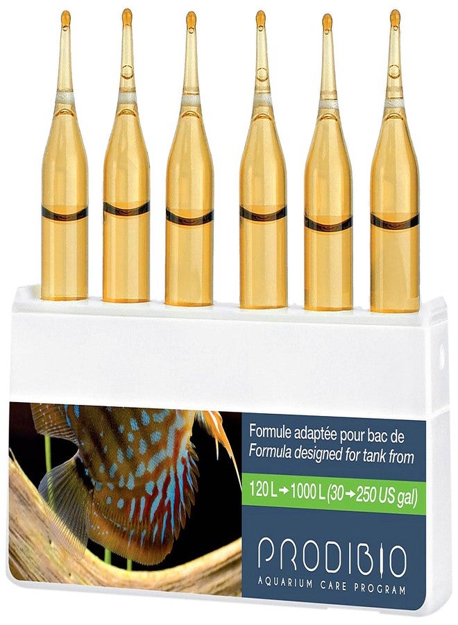 Prodibio Bio Clean Fresh 6 Vials I Maintenance Kit for Fresh Water Aquarium I 1 Vial Treats Between 30 to 50 Gal.